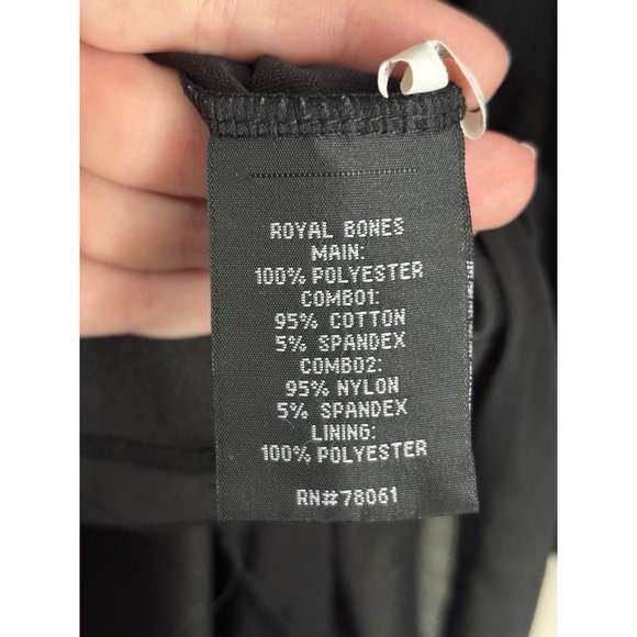 Y2K Goth Royal Bones Daang Goodman High Low Dress Black Semi Sheer Small - Picture 7 of 8